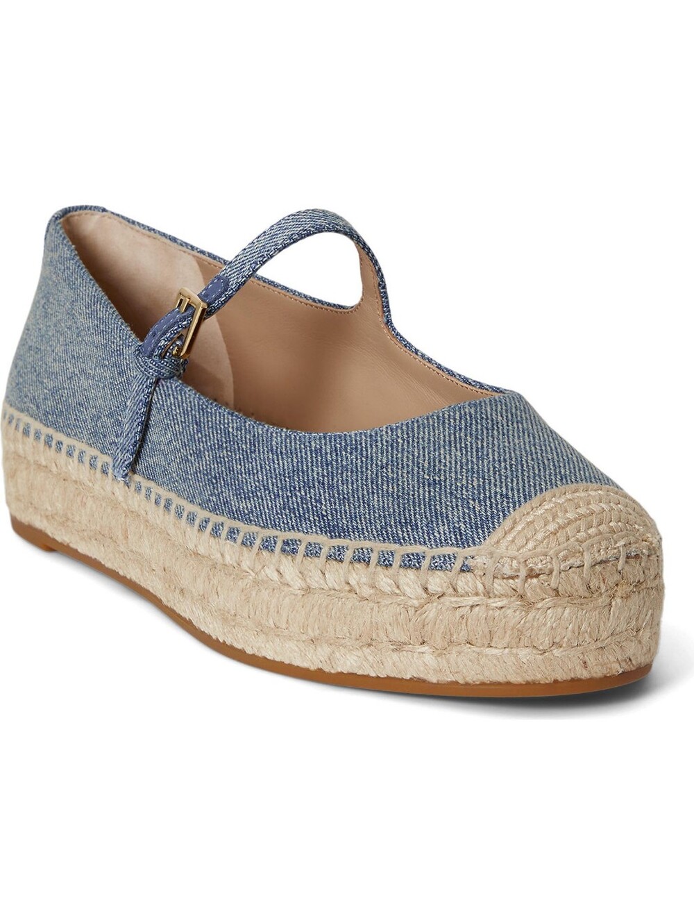 Luize Mary Jane Platform Espadrille Lauren Ralph Lauren Size 6.5 NWOT $145